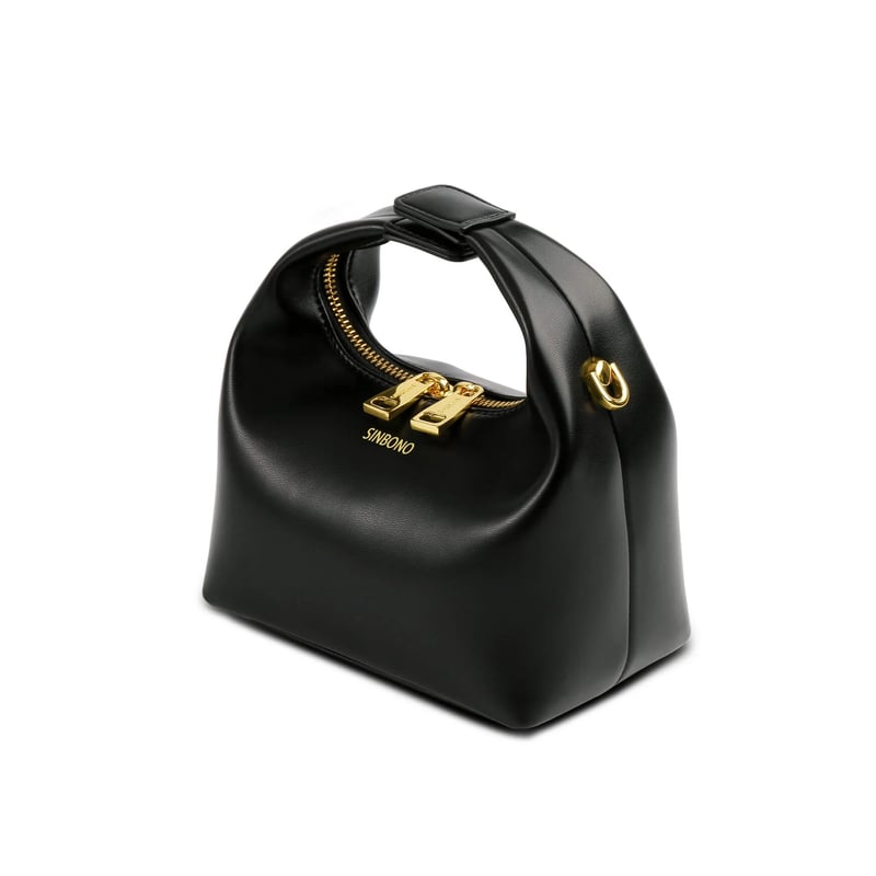 Vienna Top Handle Crossbody Bag - Black | SINBONO