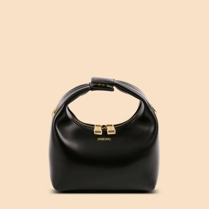 Vienna Top Handle Crossbody Bag - Black | SINBONO