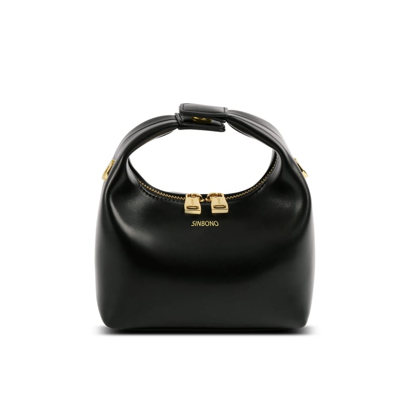Vienna Top Handle Crossbody Bag - Black | SINBONO