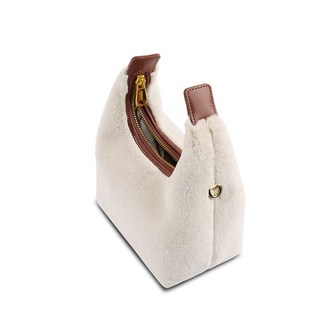 Vienna Top Handle  Crossbody Bag -  Light Beige