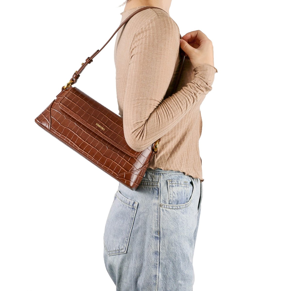 Amelia Shoulder Bag - Brown | SINBONO