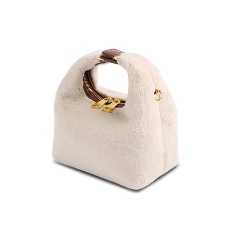 Vienna Top Handle  Crossbody Bag -  Light Beige