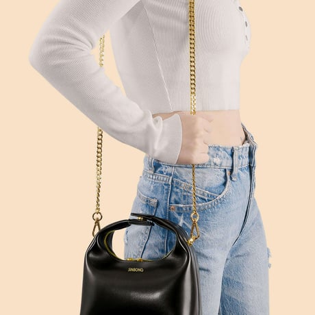 Vienna Top Handle  Crossbody Bag - Black