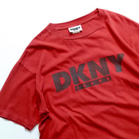 90’s DKNY Logo printed T-shirts #RED