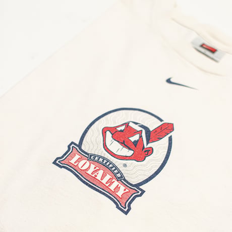 90's~00's NIKE Cleveland Indians Loyalty Graphic T-Shirt