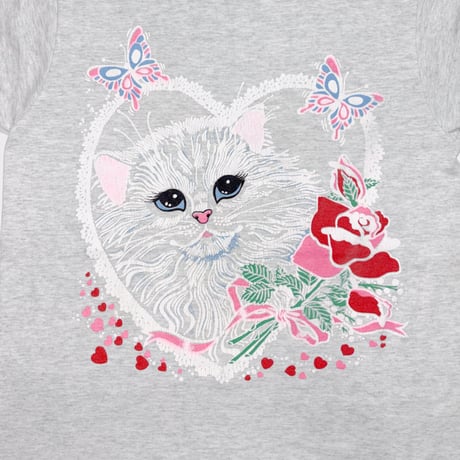 CAT BUTTERFLY ROSE TEE #VCF27