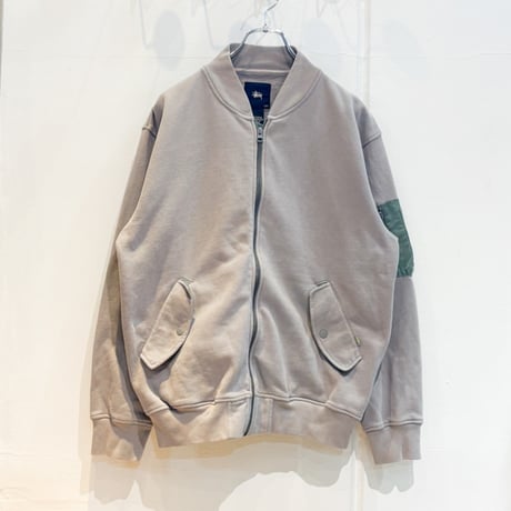 00's STUSSY SWEAT MA-1 JACKET