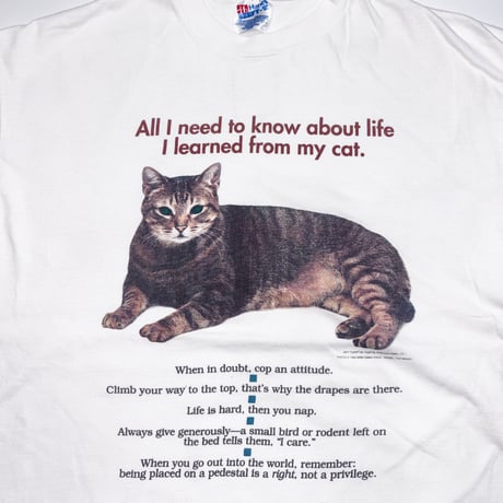 All I need to know amout life I learned from my CAT TEE #VCF15