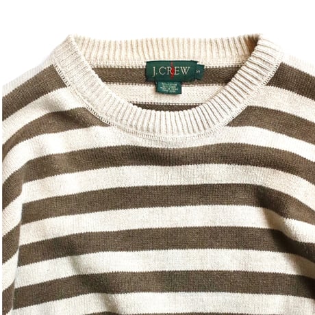 90’s J.CREW Cotton linen border sweater