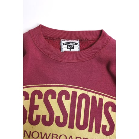 90’s SESSIONS Crewneck Sweatshirt “Maroon”