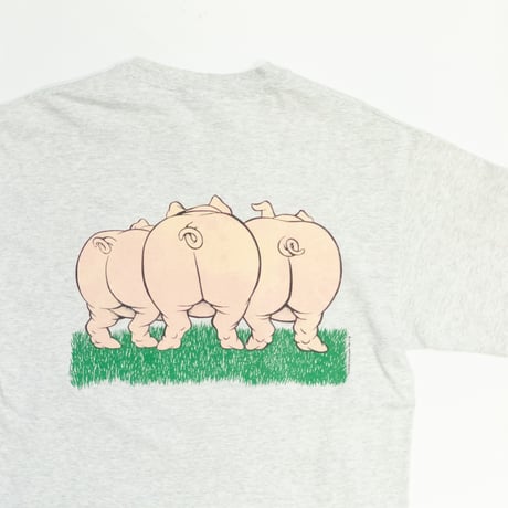"Three Little Pigs" Front & Back Print T-shirt
