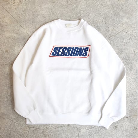 90’s SESSIONS Crewneck Sweatshirt “White ”