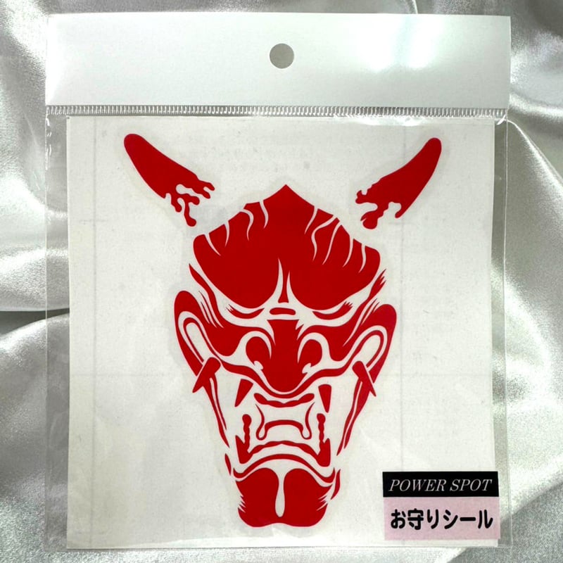 神楽ステッカー 般若 正面 140×140 | 神楽ステッカー専門店