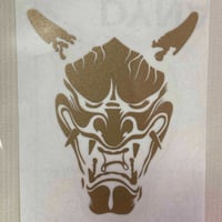 神楽ステッカー 般若 正面 140×140 | 神楽ステッカー専門店