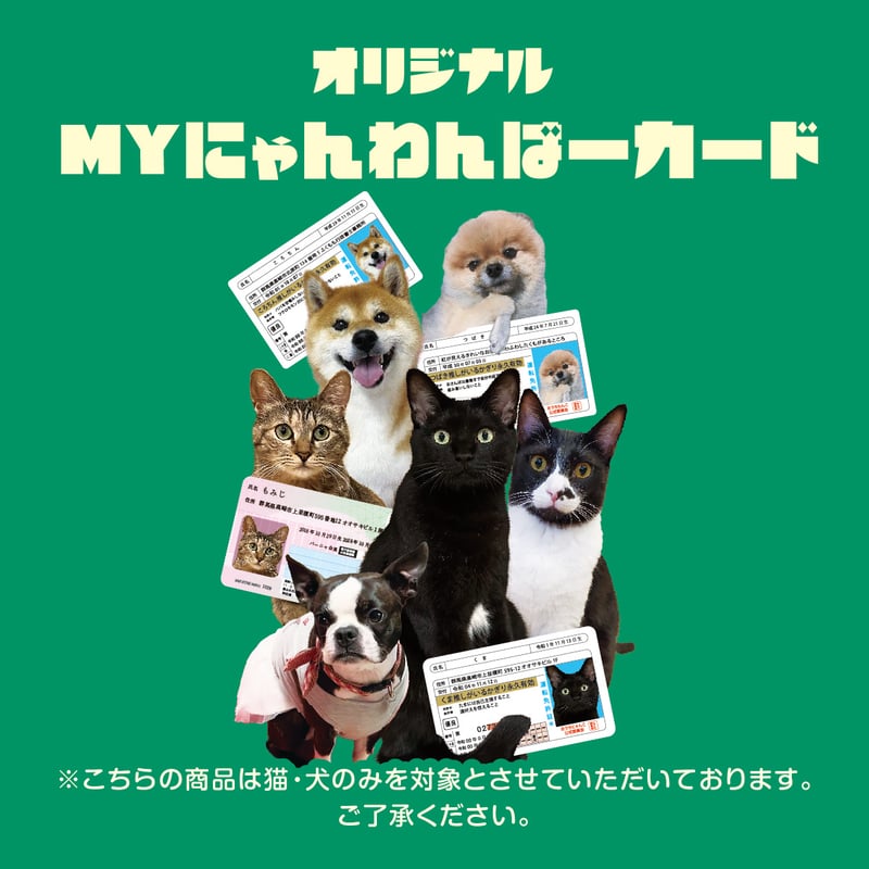 MYにゃんわんばーカード | バーニャ商店