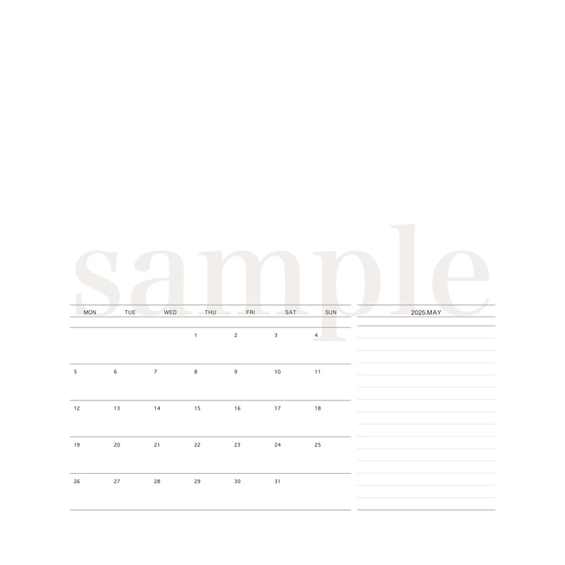 A4印刷】Bible/2026.01〜12 横向きフラップリフィル | with my P