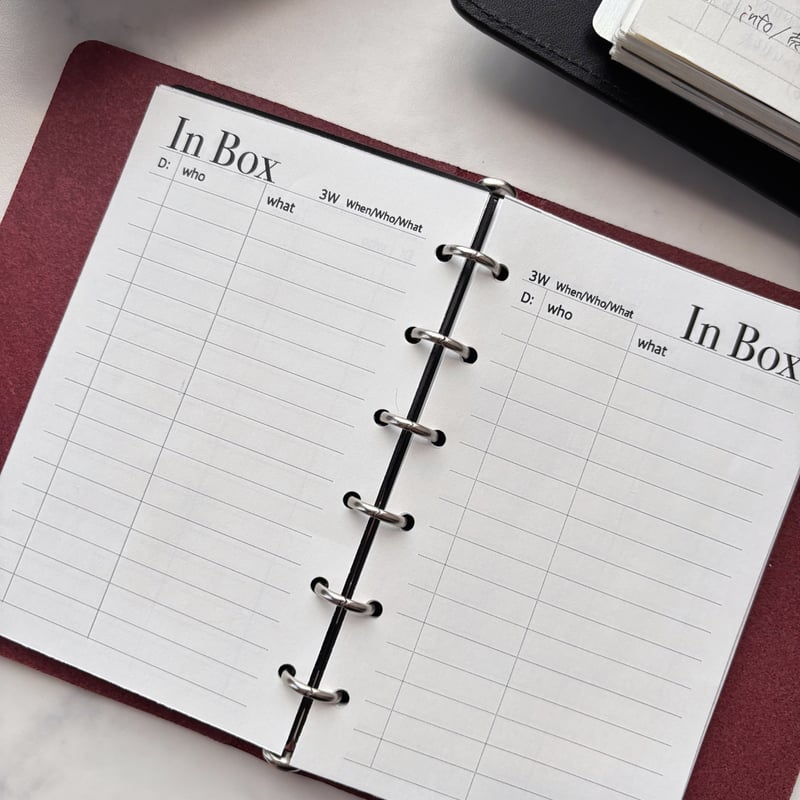 A4印刷】ナローサイズ InBoxリフィル | with my Planner