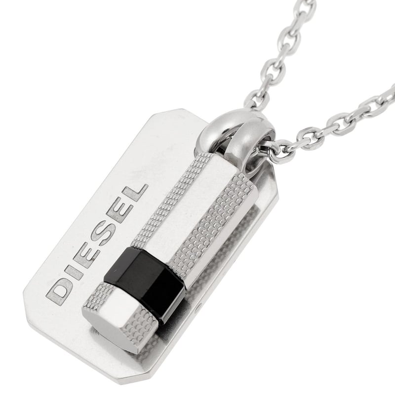DIESEL ディーゼル DX1156040 ネックレス ロゴ プレート ボルト DIESEL ディーゼル DX1156040 ネックレス ロゴ プレート ボルト