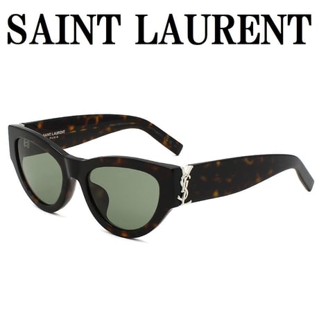 サンローラン SAINT LAURENT SLM94F 005 サングラス アジアンフィット UVカット 紫外線カット メンズ レディース グリーン ハバナ