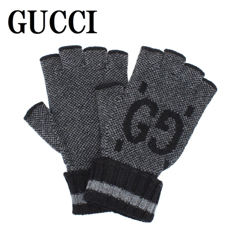 グッチ GUCCI 726586 4GABX 1360 M L 手袋 フィンガーレス グローブ