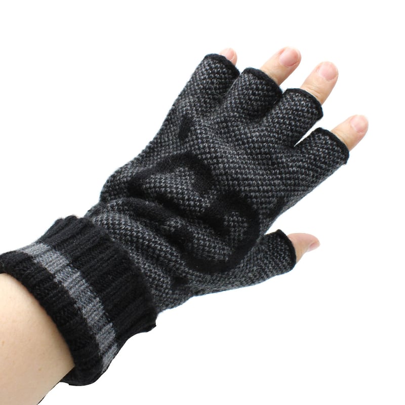 新品GUCCI カシミア フィンガーレス手袋　ネイビー　Mサイズ グッチ GUCCI 726586 4GABX 1360 M L 手袋 フィンガーレス グローブ