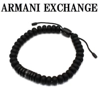 アルマーニ エクスチェンジ ARMANI EXCHANGE AXG0056001 ブレスレット アクセサリー ブレス 腕輪 おしゃれ メンズ ブラック