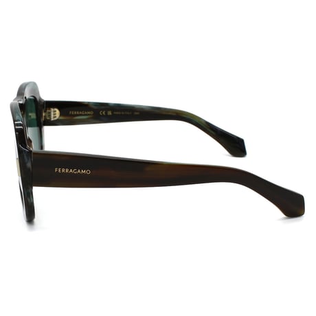 サルヴァトーレ フェラガモ Salvatore Ferragamo SF2029SE 221 サングラス グローバルフィット メガネ 眼鏡 UVカット レディース グリーン ストライプブラウン