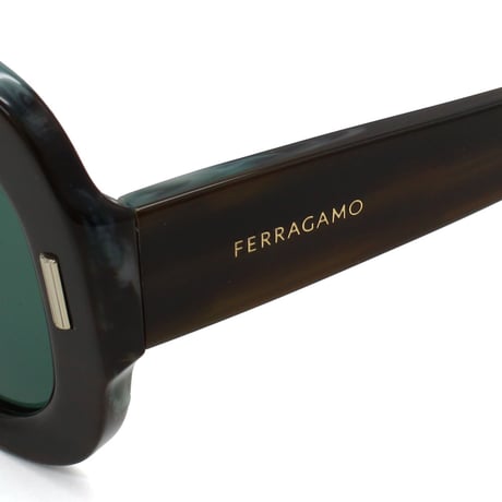 サルヴァトーレ フェラガモ Salvatore Ferragamo SF2029SE 221 サングラス グローバルフィット メガネ 眼鏡 UVカット レディース グリーン ストライプブラウン