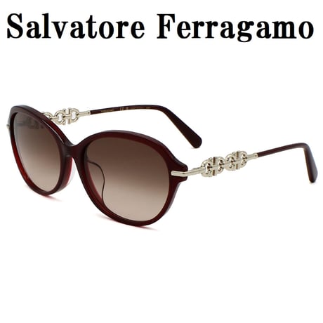 サルヴァトーレ フェラガモ Salvatore Ferragamo SF1048SLB 606 サングラス アジアンフィット メガネ 眼鏡 UVカット 紫外線カット レディース ブラウン ボルドー