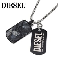 ディーゼル DIESEL FELDSPAR DX1327040 ネックレス ドッグタグ プレート ペンダント アクセサリー おしゃれ メンズ シルバー シルバー ブラック