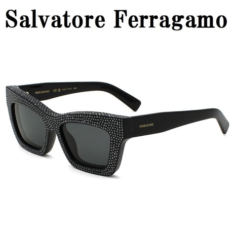 サルヴァトーレ フェラガモ Salvatore Ferragamo SF2045SR 001 サングラス グローバルフィット メガネ 眼鏡 UVカット 紫外線カット レディース グレー ブラック