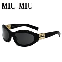 ミュウミュウ MIU MIU MU14ZSF 16K08Z 61 サングラス アジアンフィット UVカット 紫外線カット レディース ダークグレー ブラック