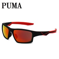 プーマ PUMA PU0437S 002 サングラス グローバルフィット メガネ 眼鏡 UVカット 紫外線カット メンズ レディース ミラー レッド ブラック