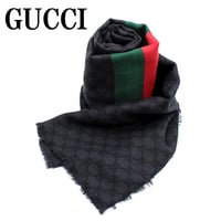 グッチ GUCCI 760713 4GAHC 1000 ストール マフラー スカーフ ブランケット GG シェリーライン ウェブ メンズ レディース ブラック レッド グリーン