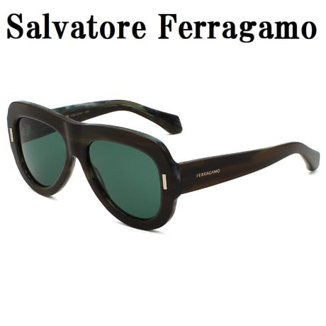 サルヴァトーレ フェラガモ Salvatore Ferragamo SF2029SE 221 サングラス グローバルフィット メガネ 眼鏡 UVカット レディース グリーン ストライプブラウン