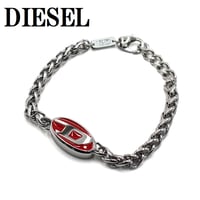 ディーゼル DIESEL DX1445040 ブレスレット アクセサリー ブレス 腕輪 おしゃれ メンズ シルバー レッド