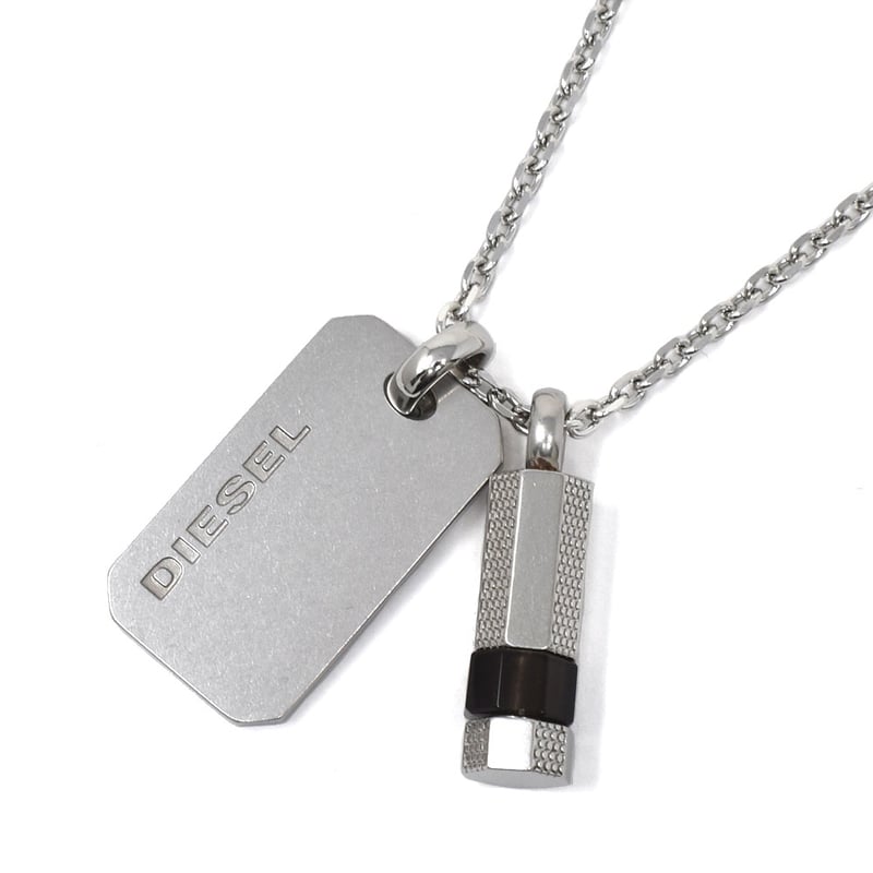 DIESEL ディーゼル DX1156040 ネックレス ロゴ プレート ボルト DIESEL ディーゼル DX1156040 ネックレス ロゴ プレート ボルト
