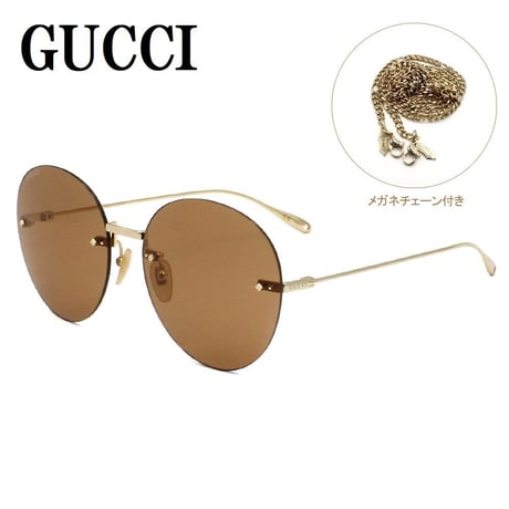 グッチ GUCCI GG1149S 003 サングラス アジアンフィット UVカット 紫外線カット メンズ レディース ブラウン ゴールド