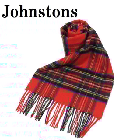 ジョンストンズ Johnstons WA000016 KU0303 WA16 ストール カシミア マフラー スカーフ 小判 タータンチェック レディース メンズ ロイヤル スチュワート