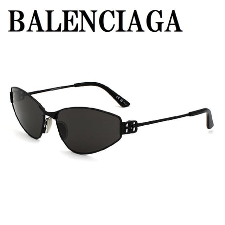 バレンシアガ BALENCIAGA BB0335S 001 サングラス ノーズパット UVカット 紫外線カット メンズ レディース グレー ブラック