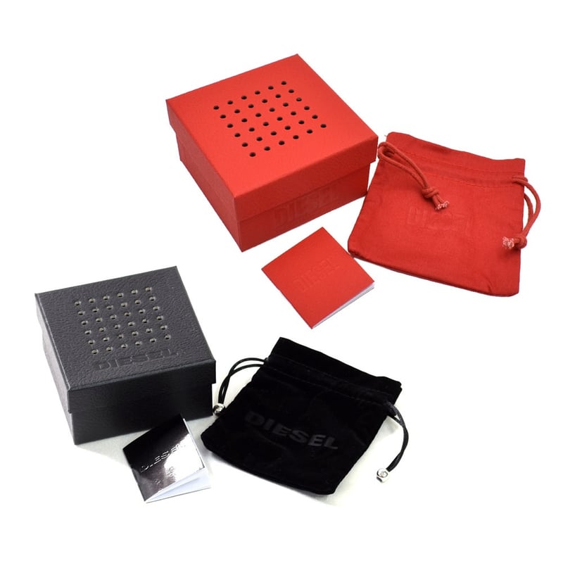 DIESEL ピアス 片耳用 赤 DIESEL ディーゼル ピアス 片耳用 レッド×シルバー DX1443040