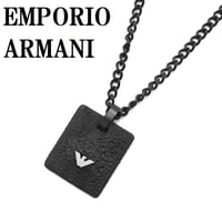 エンポリオ アルマーニ EMPORIO ARMANI EGS2941001 ネックレス イーグル ドッグタグ ペンダント おしゃれ メンズ レディース ブラック