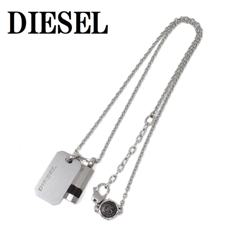 DIESEL ディーゼル DX1156040 ネックレス ロゴ プレート ボルト DIESEL ディーゼル DX1156040 ネックレス ロゴ プレート ボルト