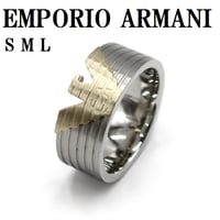 エンポリオ アルマーニ EMPORIO ARMANI EGS3076040 S M L リング 指輪 アクセサリー おしゃれ メンズ シルバー ゴールド