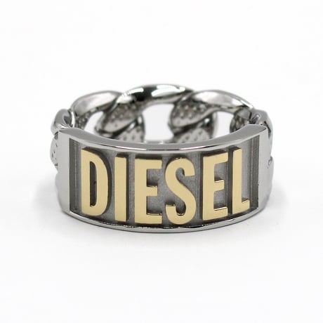 ディーゼル DIESEL DX1420931 S M L XL リング 指輪 ロゴ アクセサリー おしゃれ メンズ シルバー ゴールド