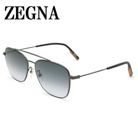 ゼニア ZEGNA EZ0145-D 08B 61 Ermenegildo Zegna サングラス UVカット 紫外線カット 眼鏡 ノーズパッド 鼻あて メンズ グレー ガンメタル