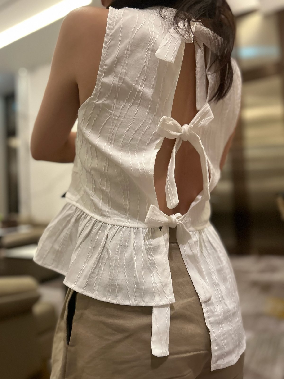 ASYMMETRY RIBBON TOPS | SIK.jp