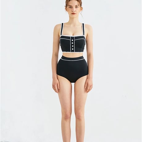 BI COLOR RETRO SWIMWEAR