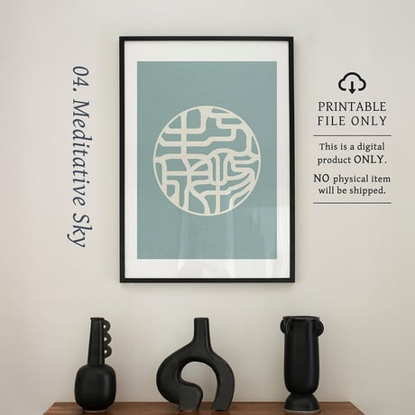 Banbutsu Seisei [万物生成] | SHIRUSHI ART | Japanese Minimalist Digital Prints | Zen Wall Art