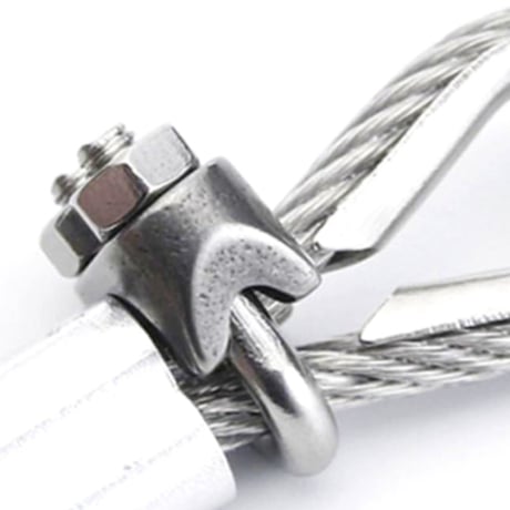 JC042 4mm 5mm ステンレス 4mm ワイヤークリップ ４ｍｍ ワイヤーロープ ステンレスワイヤークリップ 固定